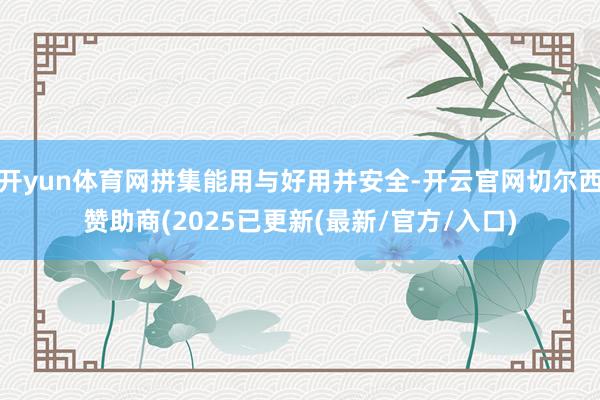 开yun体育网拼集能用与好用并安全-开云官网切尔西赞助商(2025已更新(最新/官方/入口)
