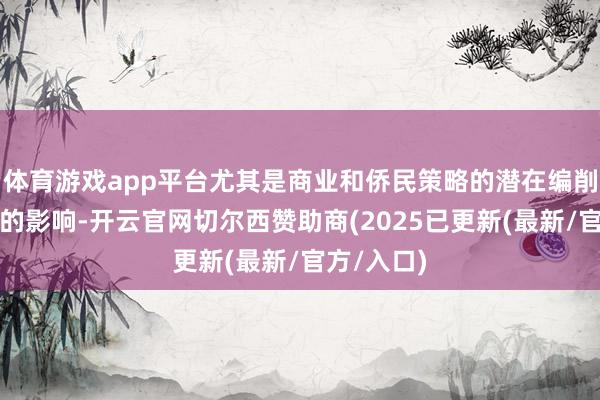 体育游戏app平台尤其是商业和侨民策略的潜在编削可能带来的影响-开云官网切尔西赞助商(2025已更新(最新/官方/入口)