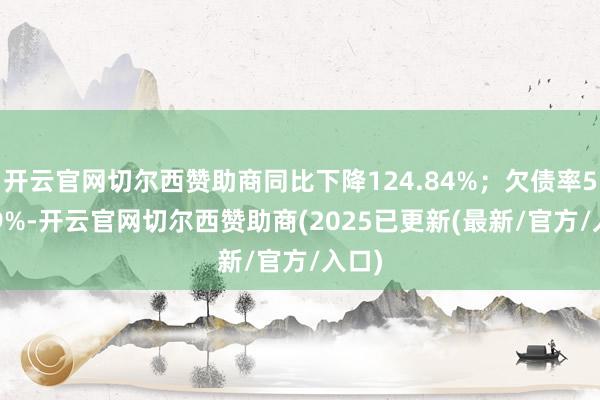 开云官网切尔西赞助商同比下降124.84%；欠债率57.19%-开云官网切尔西赞助商(2025已更新(最新/官方/入口)