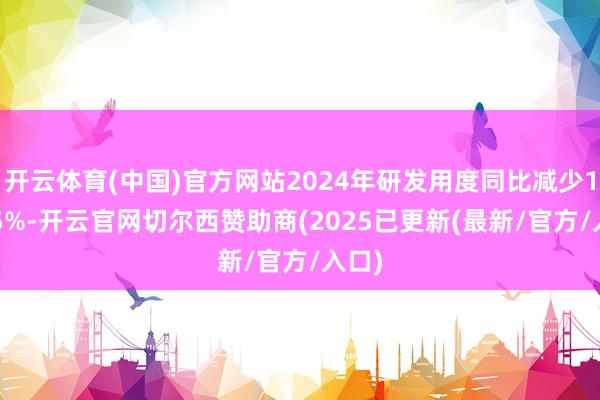 开云体育(中国)官方网站2024年研发用度同比减少10.25%-开云官网切尔西赞助商(2025已更新(最新/官方/入口)
